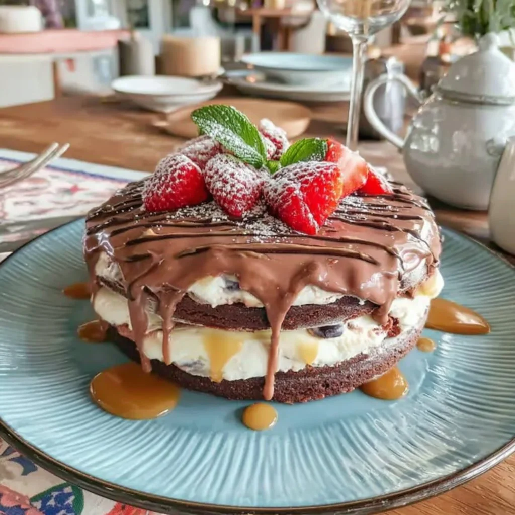 Gâteau aux trois chocolats