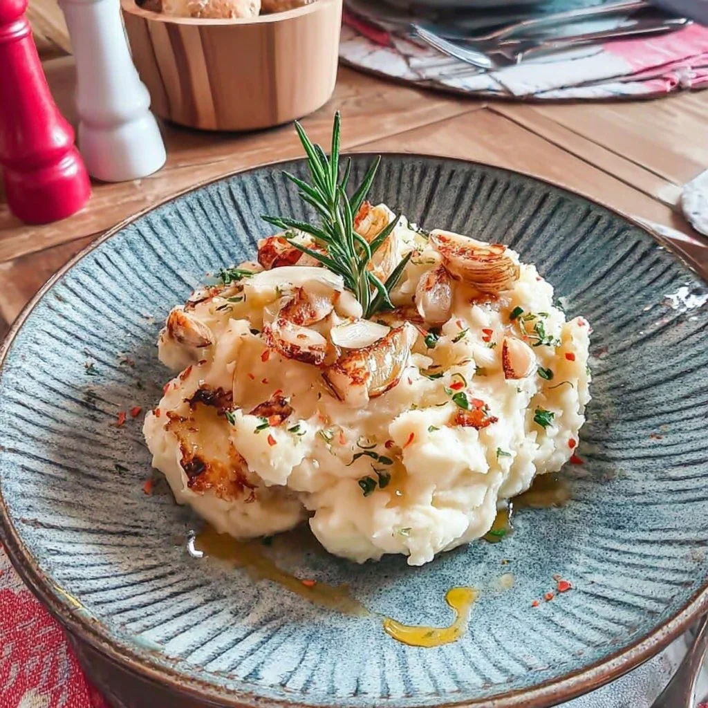 Purée de Pommes de Terre à l’Ail Rôti