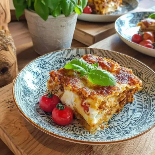 Recette de lasagne traditionnelle authentique, plat savoureux et réconfortant.