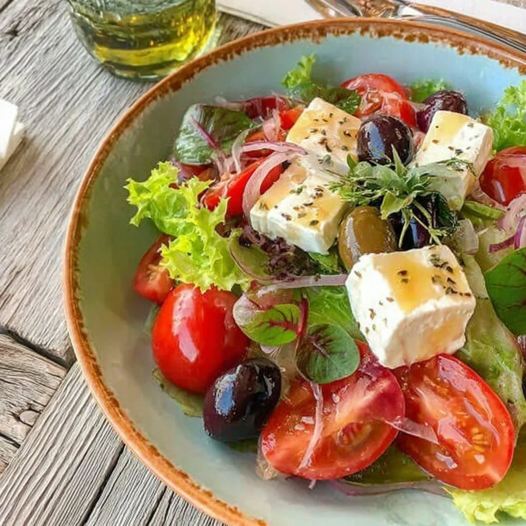 Salade Méditerranéenne aux Olives et Feta